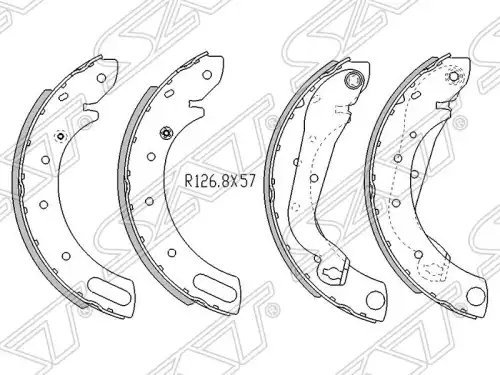 Тормозные колодки дисковые SAT ST-44060-0F025