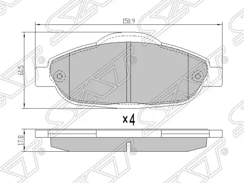 Тормозные колодки дисковые SAT ST-425426