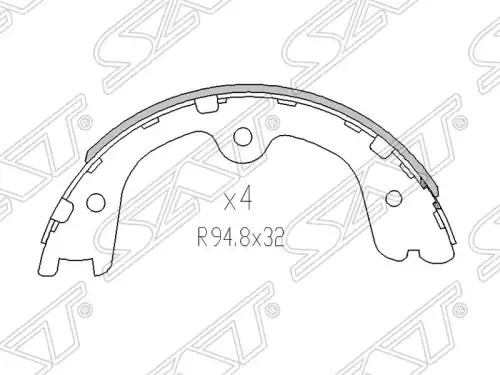 Тормозные колодки дисковые SAT ST-44060-EA025