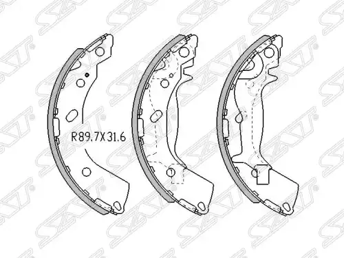 Тормозные колодки дисковые SAT ST-58305-1CA00