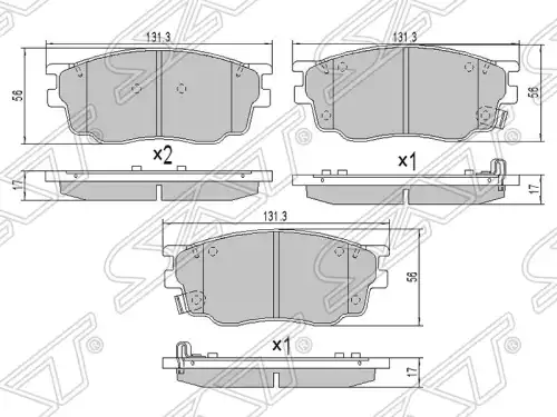 Тормозные колодки дисковые SAT ST-G2YD-33-28Z