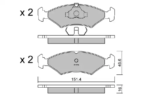 Тормозные колодки дисковые AISIN BPTO1011