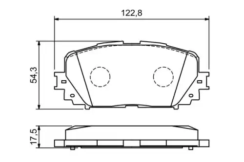 Тормозные колодки дисковые передняя ось BOSCH 0 986 494 196