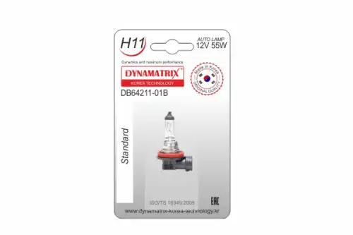Автолампа галогенная DYNAMAX DB64211-01B H11