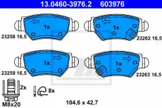 Тормозные колодки дисковые ATE 13.0460-3976.2