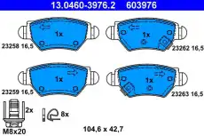Тормозные колодки дисковые ATE 13.0460-3976.2
