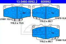 Тормозные колодки дисковые ATE 13.0460-5992.2