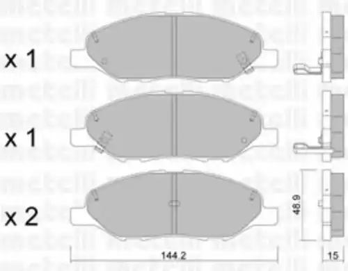 Тормозные колодки дисковые METELLI 22-0811-0