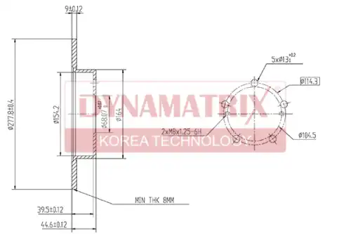 Тормозной диск DYNAMAX DBD1110 полный , задняя ось