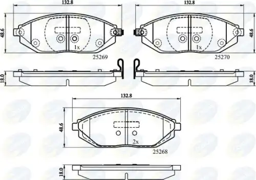 Тормозные колодки дисковые COMLINE CBP32150