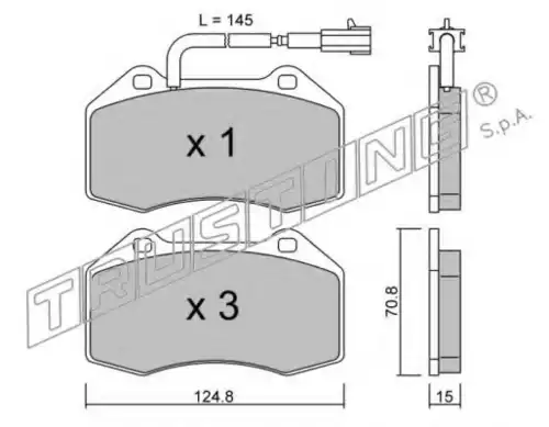 колодки дисковые торм. перед. AR 667.1 TRUSTING