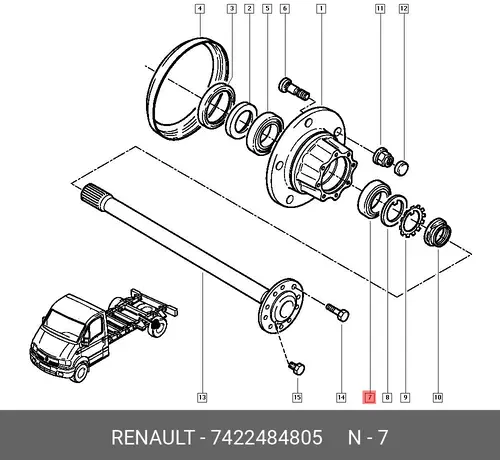 роликовый подшипник!\Renault 7422484805