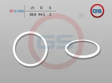 ТЕФЛОНОВОЕ КОЛЬЦО 38,8x44,5x2 ST-01388 GS