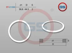 ТЕФЛОНОВОЕ КОЛЬЦО 38,8x44,5x2 ST-01388 GS