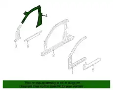 pillar assy-center inner.lh 714012M000 MOBIS