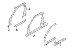 pillar assy-center inner.lh 714012M000 MOBIS