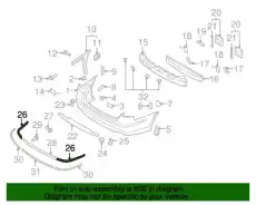 молдинг бампера / moulding-rear bumper 866853M000 MOBIS