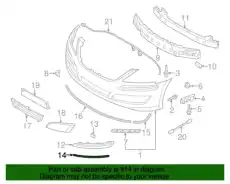 молдинг бампера / moulding-front bumper 865743N000 MOBIS