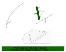 молдинг двери / garnish assy-dr frame rh 822603N000 MOBIS