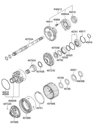 Шестерня КПП MOBIS 457603A500