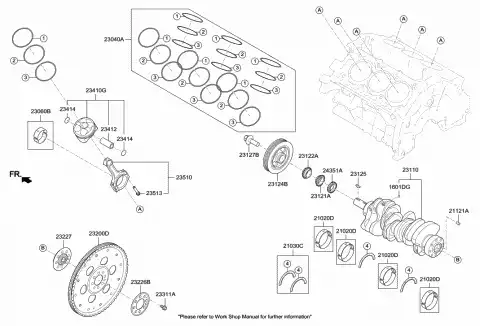piston & pin snap ring assy 230413L210 MOBIS