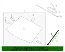 уплотнитель ветрового стекла / moulding- 861313V000 MOBIS