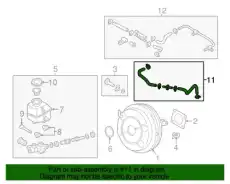 hose assy-brake booster vacuum 59130B1100 MOBIS