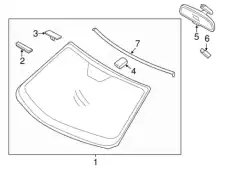ветровое стекло / glass assy-windshield 86110-2V010 MOBIS