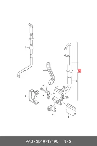 ЖГУТ ПРОВОДОВ ГЕНЕРАТОРА И СТАРТЕРА 3D1971349Q VAG