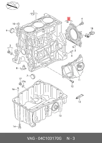 ФЛАНЕЦ 04C103170G VAG
