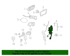 Замок двери RH XJ308 GNA1080DG JAGUAR