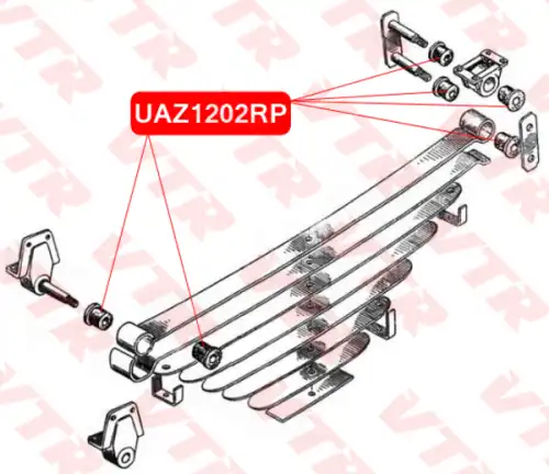  UAZ1202RP ПОЛИУРЕТАНОВАЯ ВТУЛКА РЕССОРЫ VTR