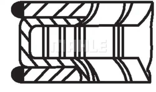 Кольца поршневые MAHLE 001 14 N1