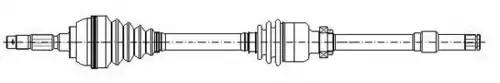 Приводной вал 17-0020 METELLI