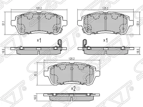 Тормозные колодки дисковые SAT ST-DFY1-33-28ZA