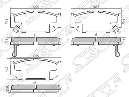 Тормозные колодки дисковые SAT ST-55810-63J00