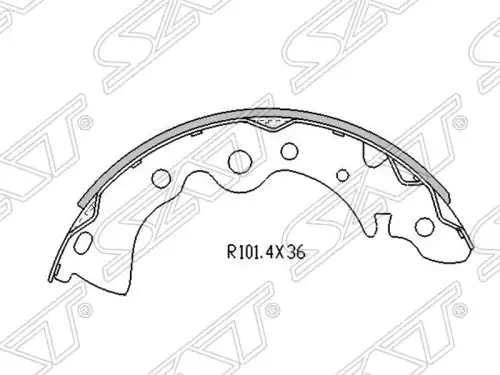 Тормозные колодки дисковые SAT ST-44060-95F0B