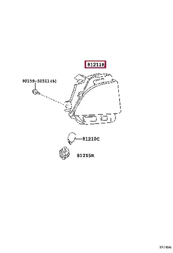 Фара противотуманная TOYOTA / LEXUS 81456-60100
