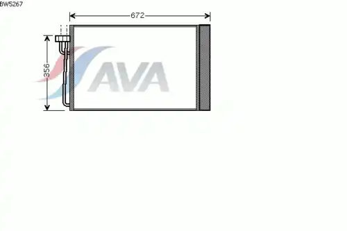 Радиатор кондиционера (конденсатор) AVA BW5267