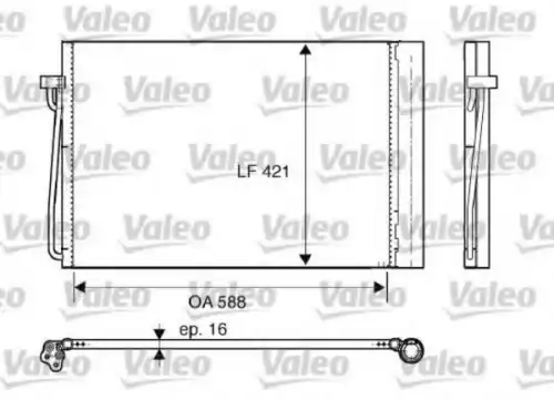 Радиатор кондиционера (конденсатор) VALEO 817850