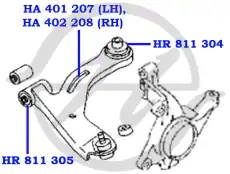 Рычаг подвески HANSE HA401205