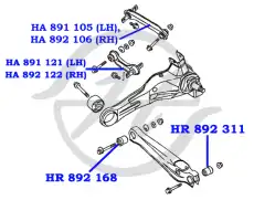 Рычаг подвески HANSE HA 891 217