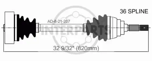 привод правый Audi AD-8-21-207 INTERPARTS