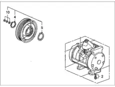 Компрессор кондиционера Pilot/Odyssey/MDX 38810RGLA01 HONDA
