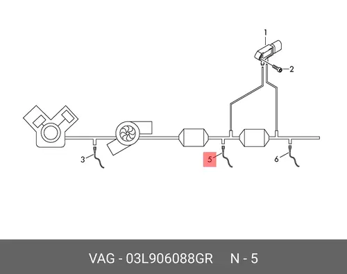 Датчик температуры ОГ VAG 03L906088GR