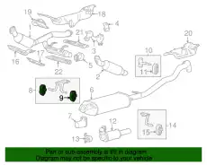 Изолятор глушителя 2L2Z5A262BA FORD
