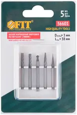  ШАРОШКИ ТВЕРДОСПЛАВНЫЕ, НАБОР 5ШТ. 36601 FIT