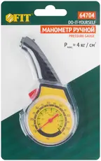МАНОМЕТР РУЧНОЙ ПЛАСТИКОВЫЙ 64704 FIT