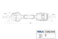 Вал приводной в сборе HOLA CV52-018