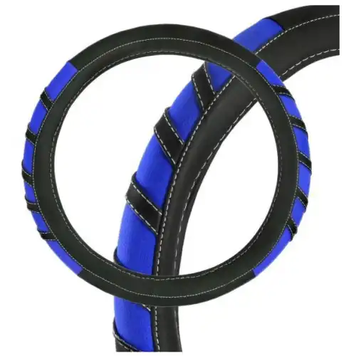ОПЛЕТКА SKYWAY COMBO-2 M ЧЕРНО/СИНЯЯ ЭКОКОЖА S01102065